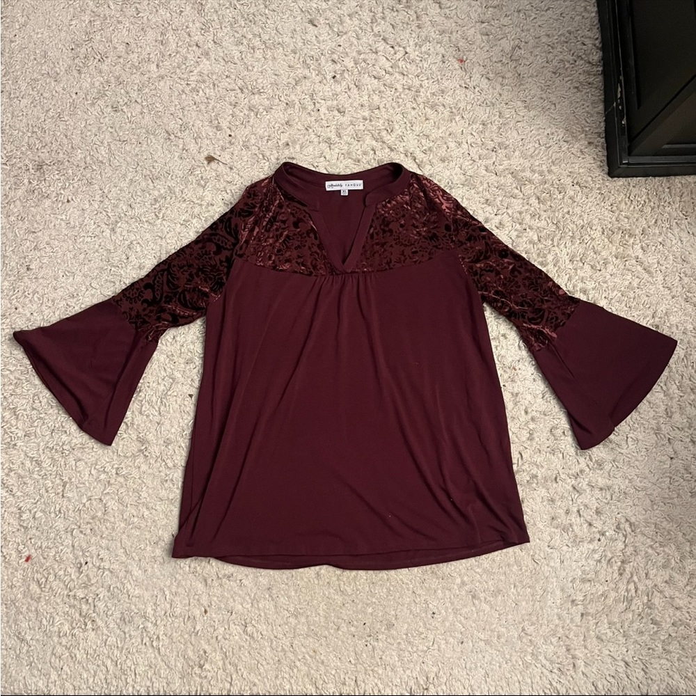 Burgundy blouse